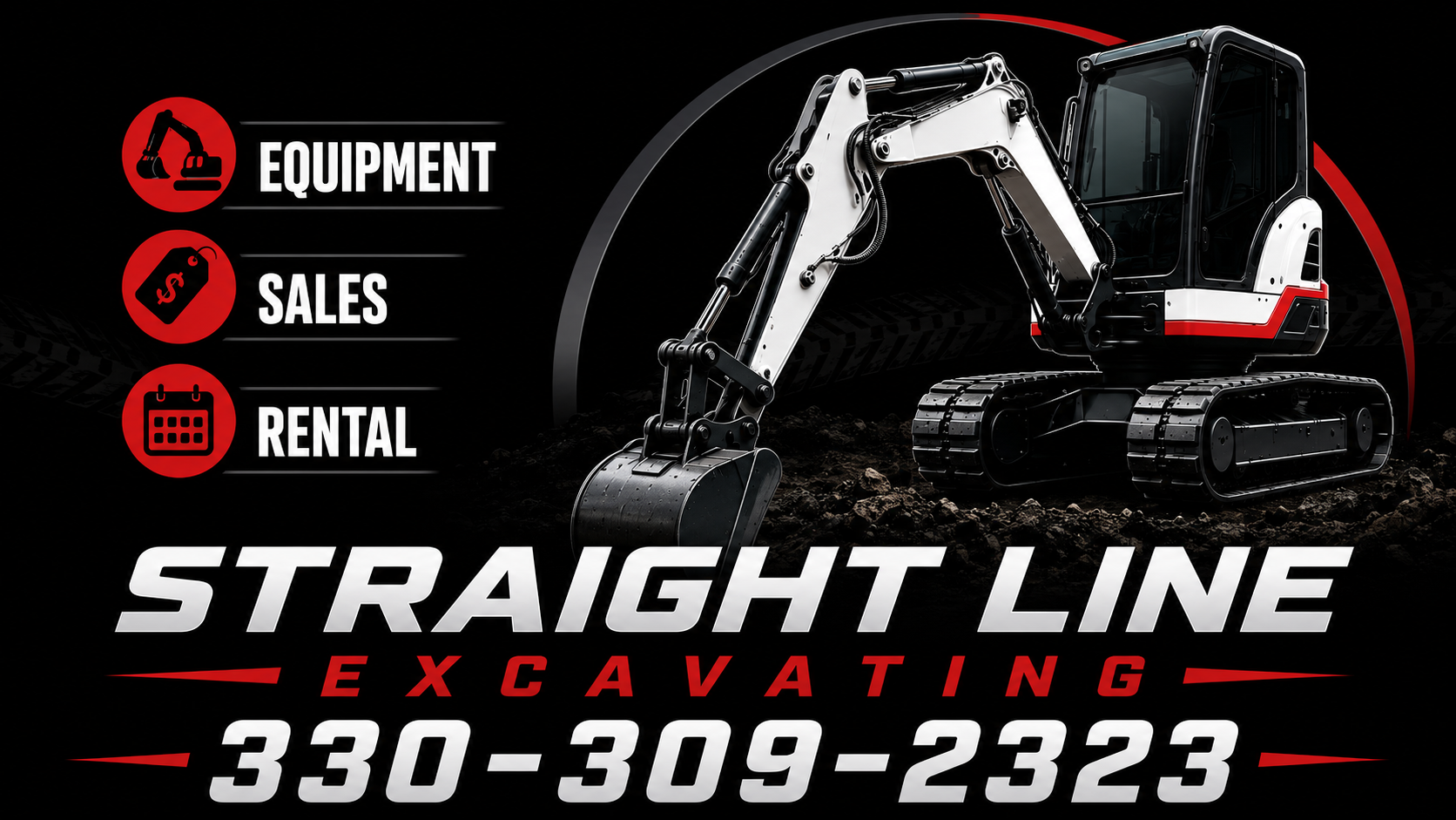 Straight Line Excavating — Equipment, Sales, Rental. Call 330-309-2323